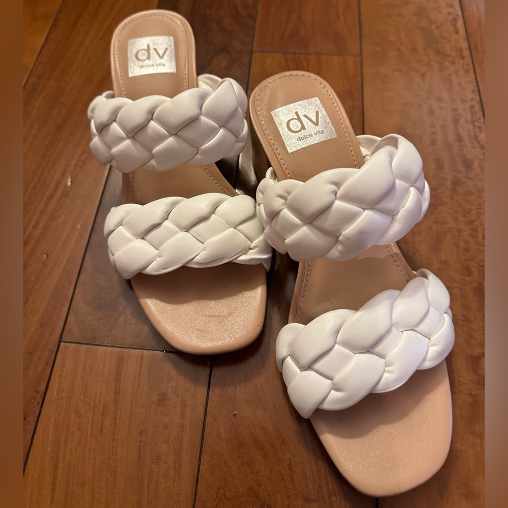 DV by Dolce Vita Women's Cream Braided Sandals